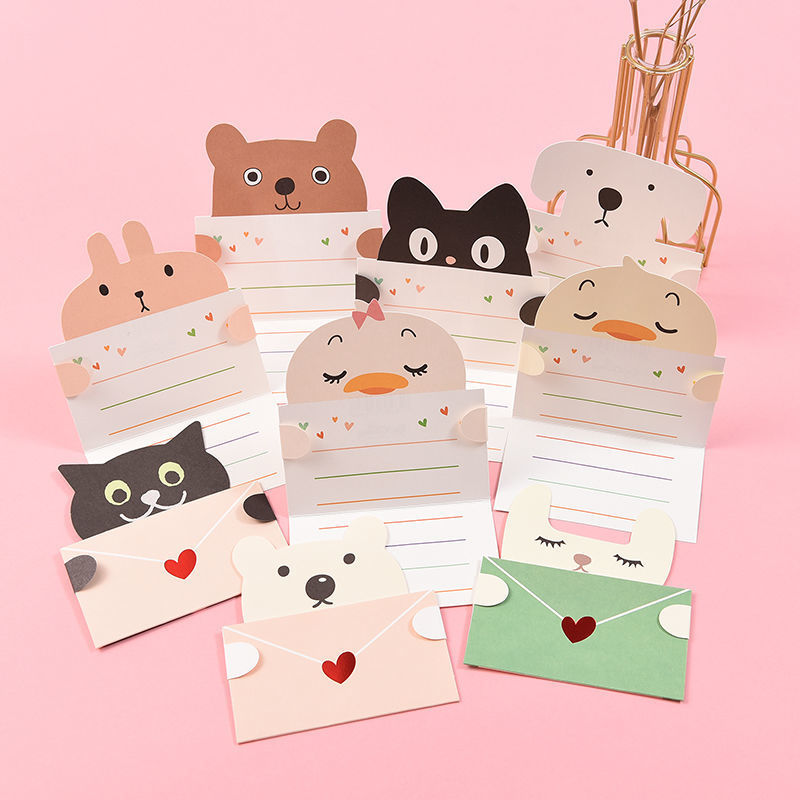 9Pcs Cartoon Animal Gift Card  - đánh giá và giá Wedding Sutra