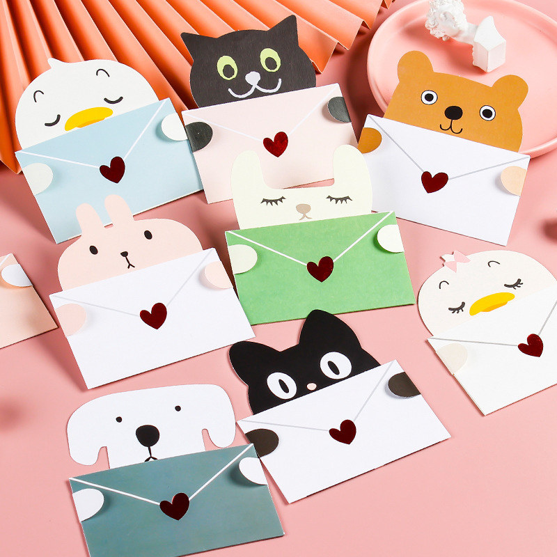 9Pcs Cartoon Animal Gift Card  - đánh giá và giá Wedding Sutra