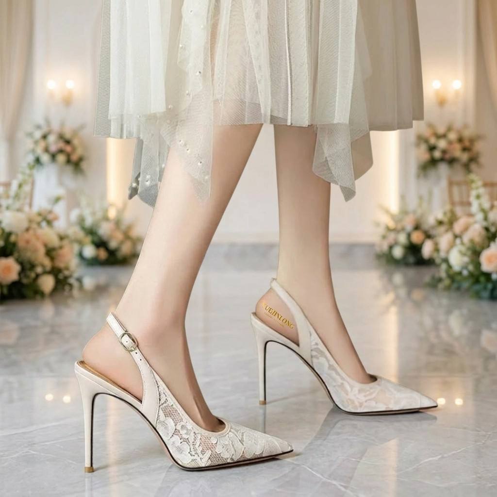 Sexy Sharp Toe Lace Mules Wome - đánh giá và giá Wedding Super