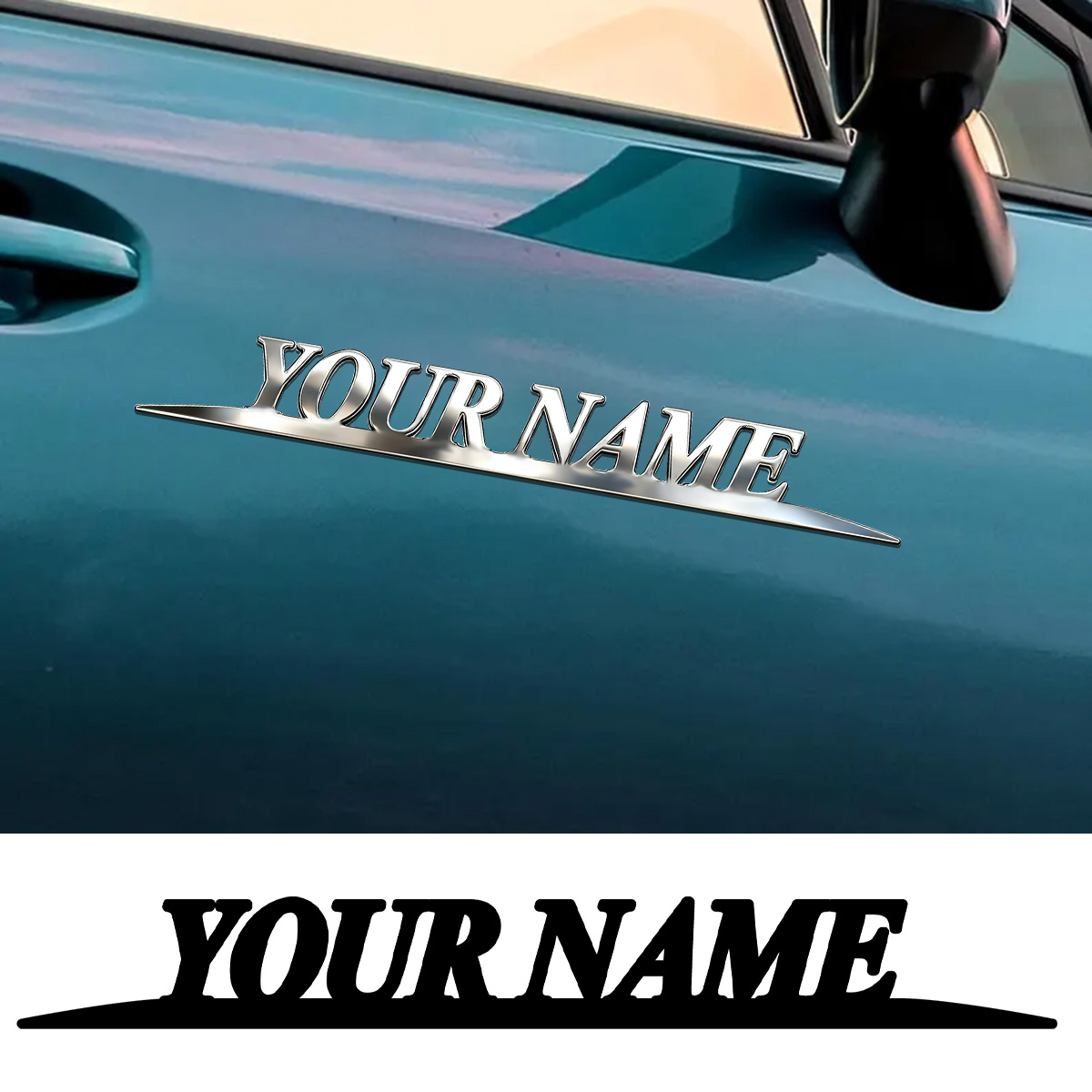 Metal Trendy YOUR NAME Sticker - đánh giá và giá Wedding Shop
