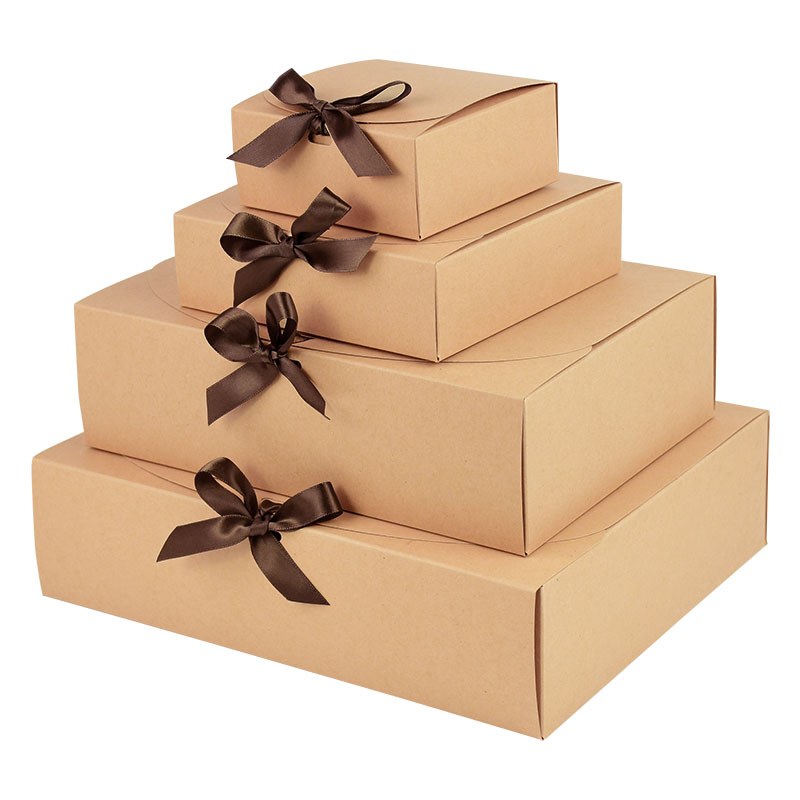 Kraft Paper Gift Box With Deco - đánh giá và giá Papercraft Supply Ribbon