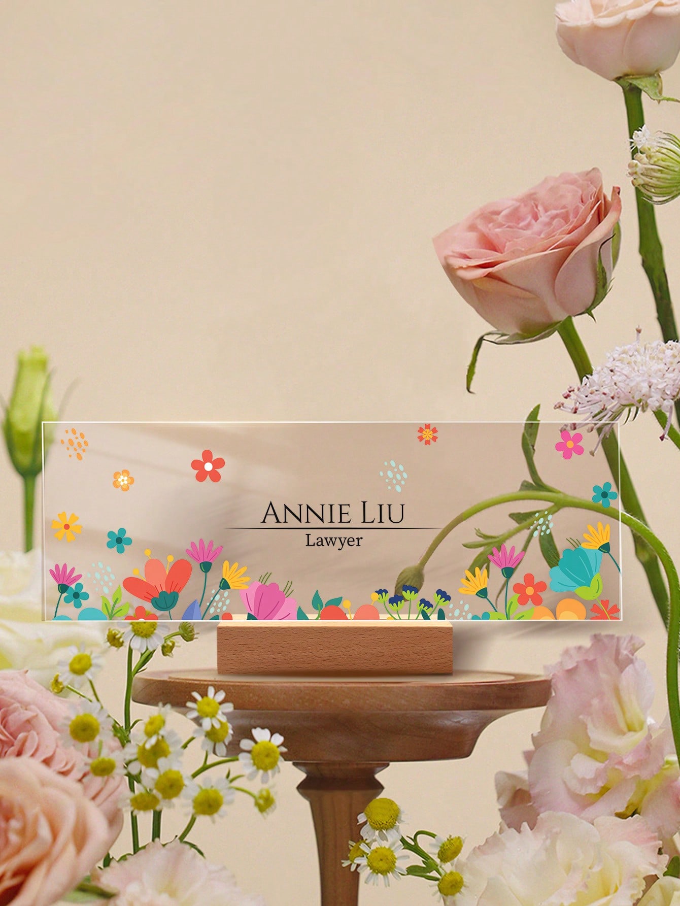 1pc Custom Acrylic Desk Namepl - đánh giá và giá Wedding Job